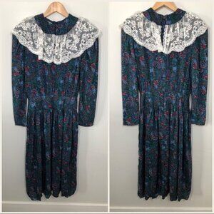 VINTAGE 1980's  Gunne Sax by Jessica McClintock Prairie Style Dress